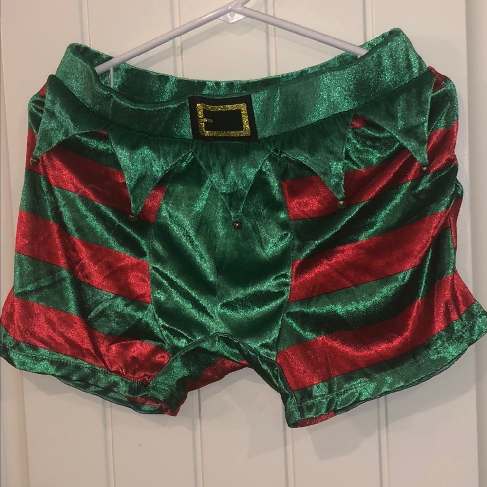 Men Elf boxes size Large stripped velvet  NEW